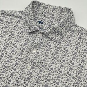 Onward Reserve PoloS hirt Mens L Performance Golf Stretch Print AOP Vodka Drinks